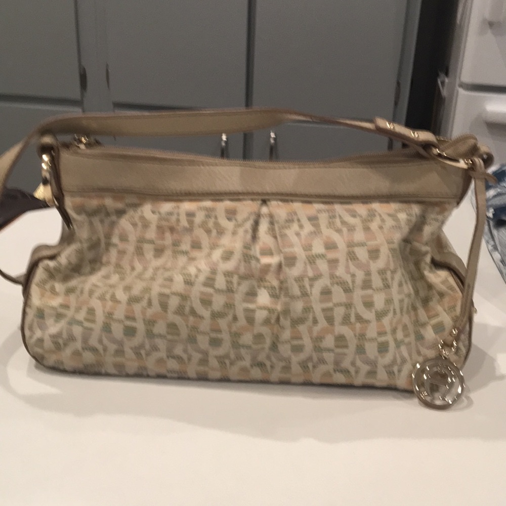 Etienne Aigner fabric and leather handbag